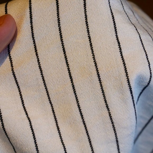 💚 WILLIAM B Wide Leg Striped Belted Pants (M) - Picture 14 of 14